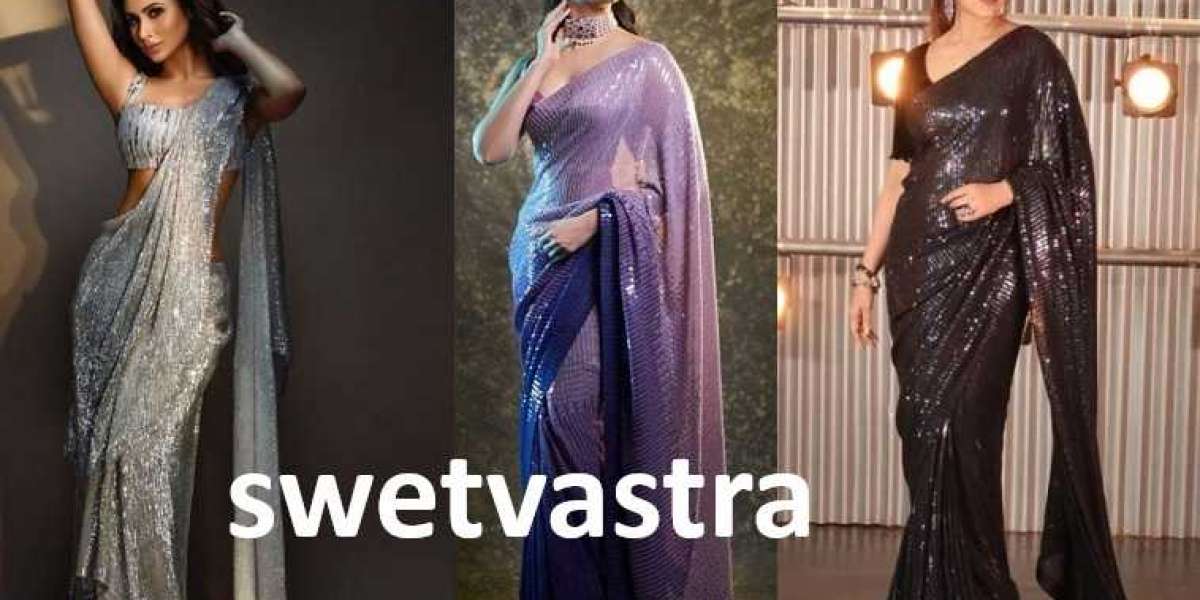 Unleash Your Glamour with Sequence Saree Online at Swetvastra