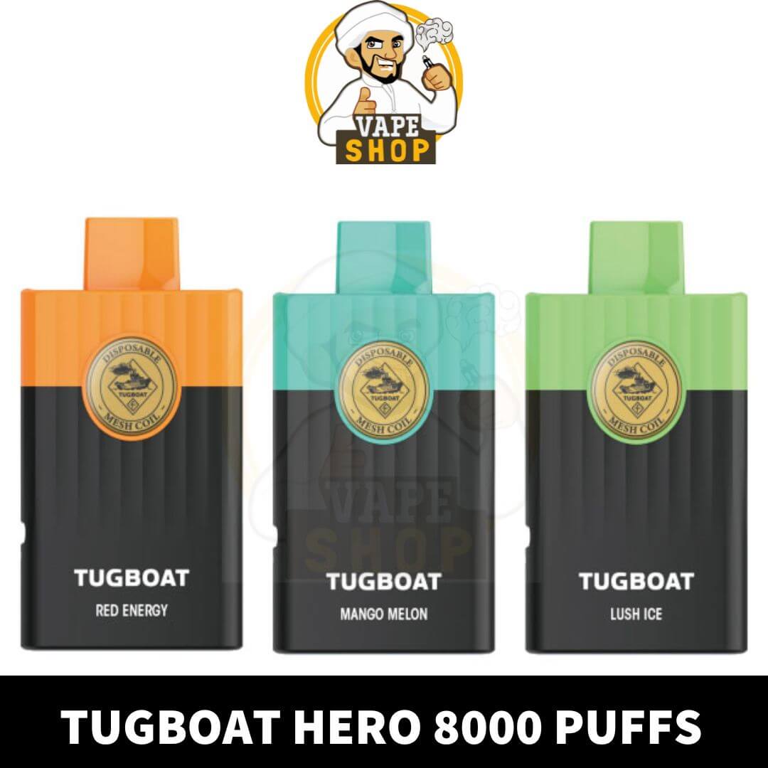 TUGBOAT HERO 8000 puffs disposable in dubai - Vape Shop AE