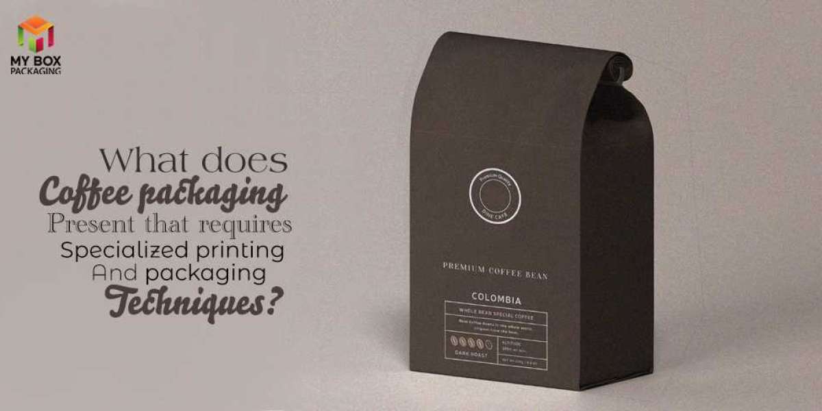 What does coffee packaging present that requires specialized printing and packaging techniques?