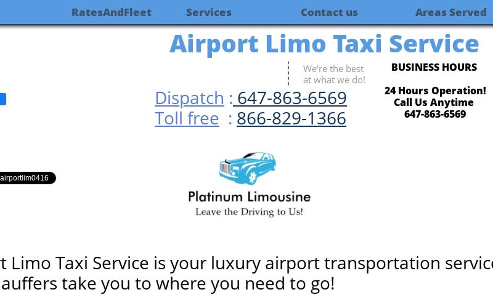 Airport Limo | Airport Taxi | Toronto Airport Limo  (647) 863-6569