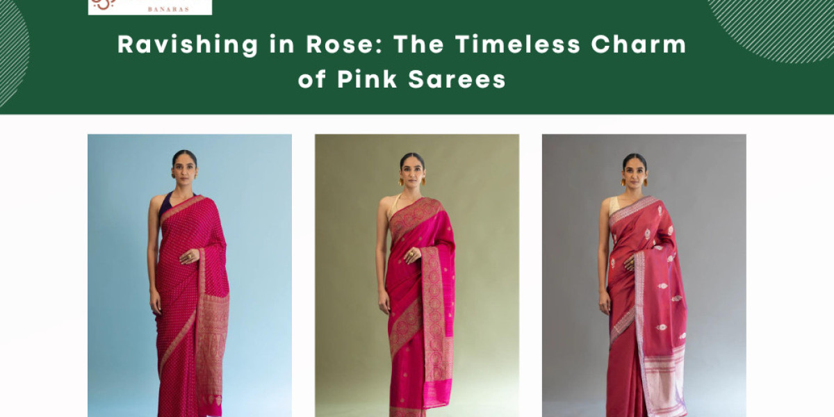 Radiant Romance: Rose Pink Sarees